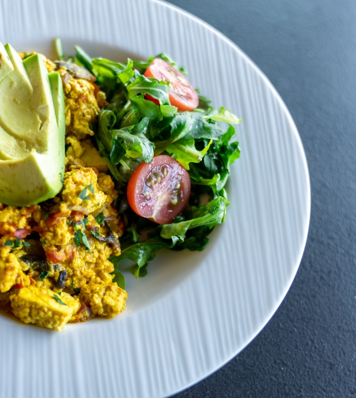 The Woods eggs, avocado, salad