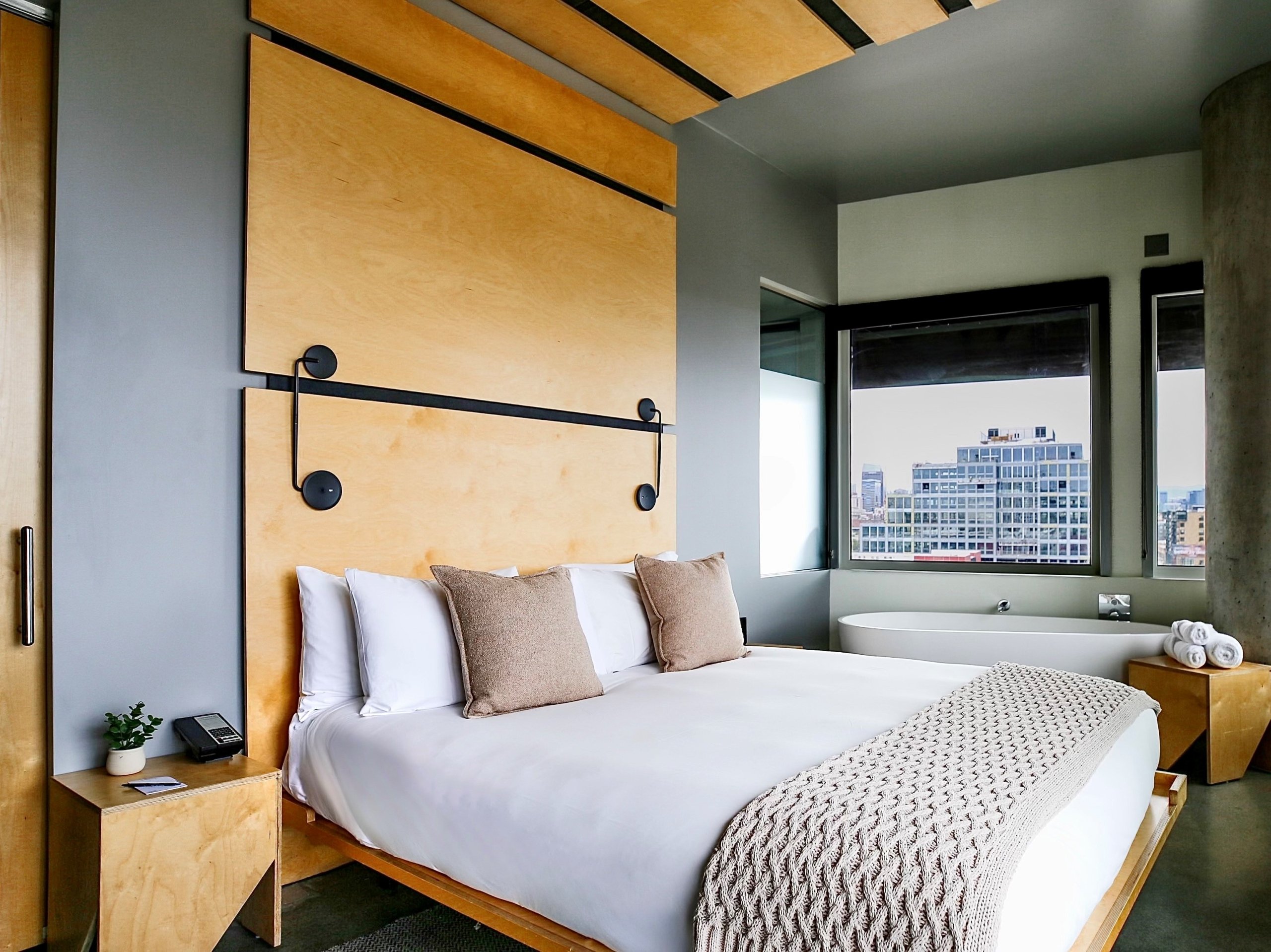skyline view suite at source hotel in denver colorado looking at skyline