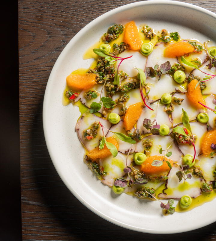 Octopus carpaccio at cimera restaurant in denver colorado